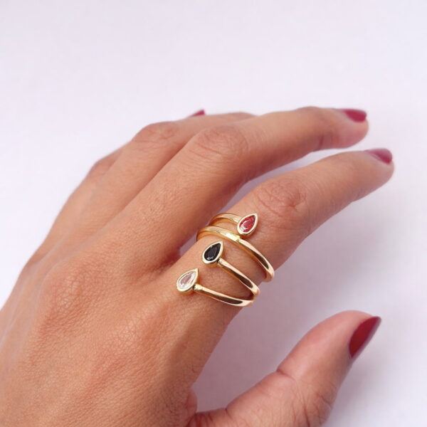 Anillo Tres Piedras Moiras