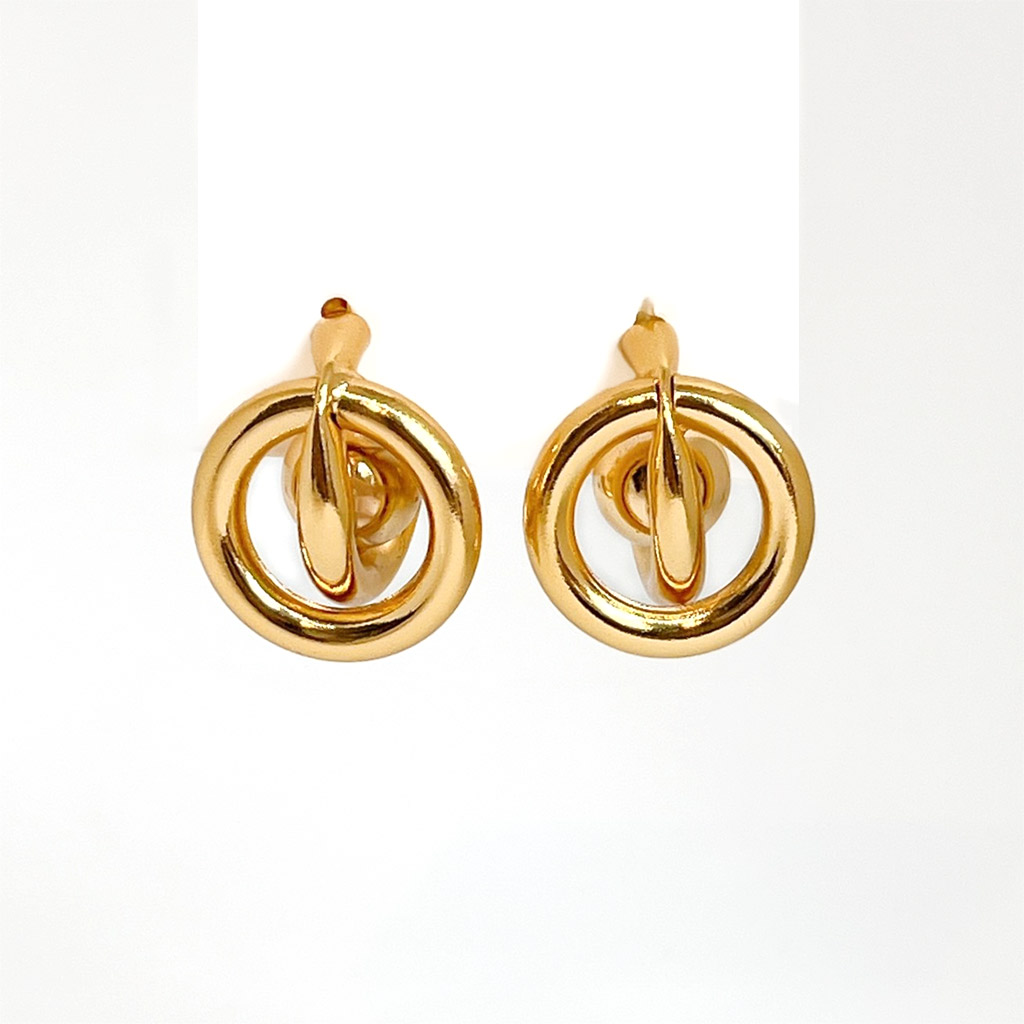 Aretes Topo Aros Cruzados